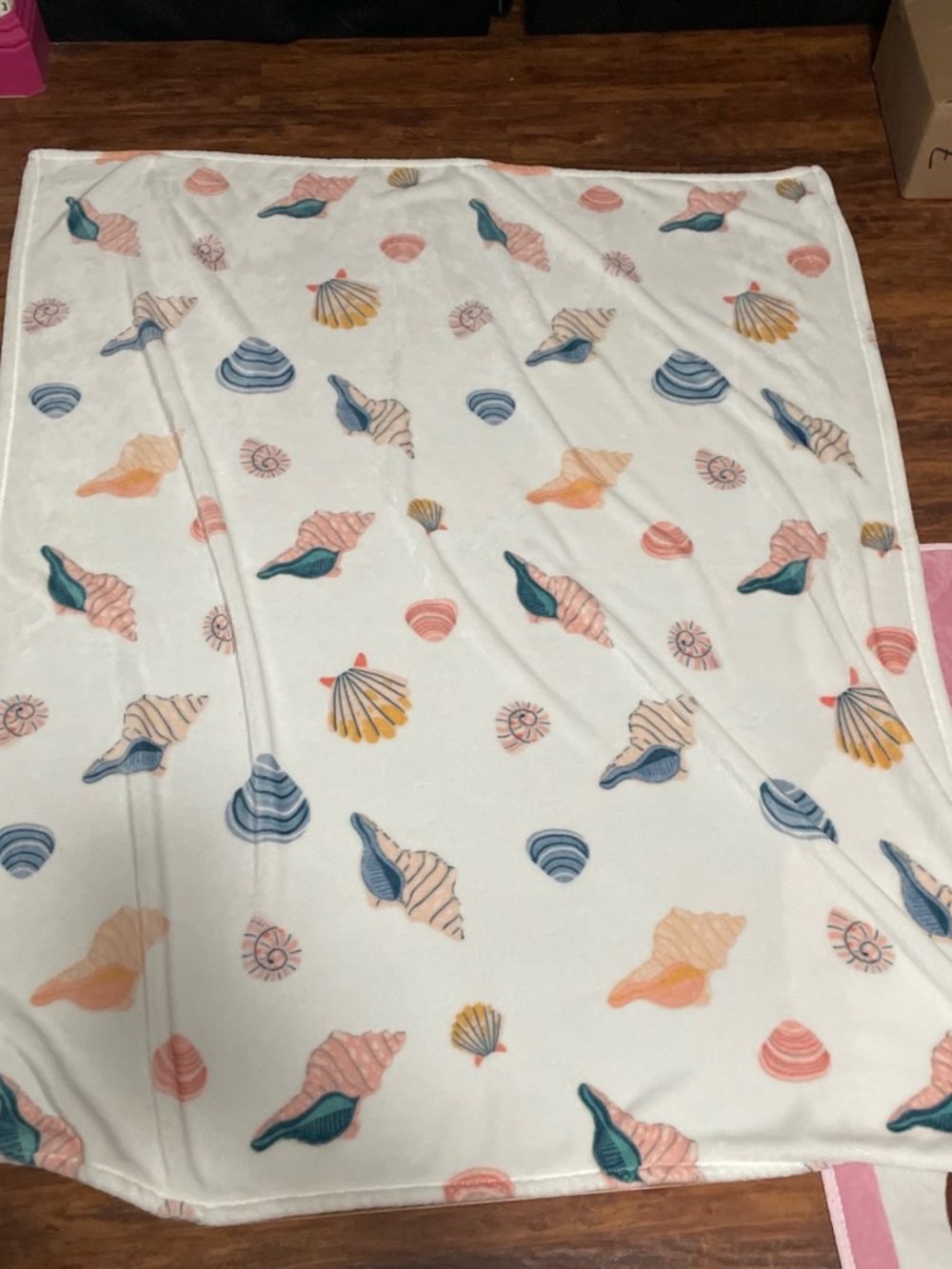 Urban Outfitters Seashell Print Throw Blanket